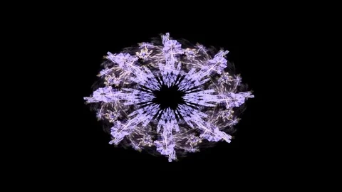 Fractal radial pattern on the subject of science, technology and design Stock Footage 73183107