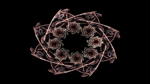 Fractal radial pattern on the subject of science, technology and design Stock Footage 73183127