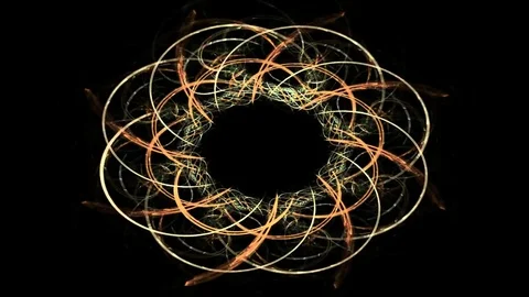 Fractal radial pattern on the subject of science, technology and design Stock Footage 73183165