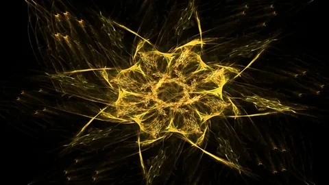 Fractal radial pattern on the subject of science, technology and design Stock Footage 73183180