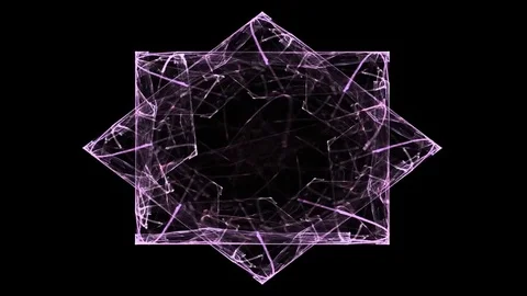 Fractal radial pattern on the subject of science, technology and design Stock Footage 73183221