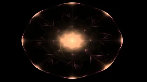 Fractal radial pattern on the subject of science, technology and design Stock Footage 73183246