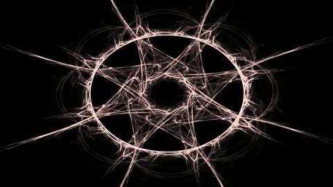 Fractal radial pattern on the subject of science, technology and design Stock Footage 73183289