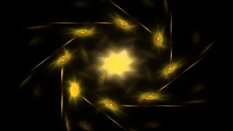 Fractal radial pattern on the subject of science, technology and design Stock Footage 73183301