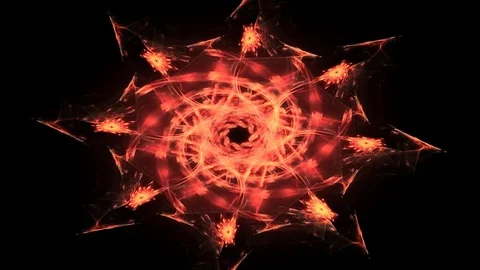 Fractal radial pattern on the subject of science, technology and design Video stock 73183314