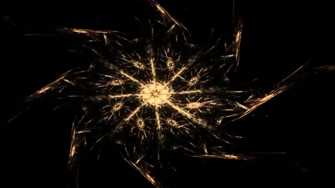 Fractal radial pattern on the subject of science, technology and design Stock Footage 73183326