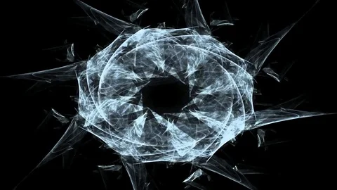 Fractal radial pattern on the subject of science, technology and design Stock Footage 73183372