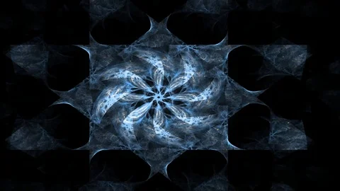 Fractal radial pattern on the subject of science, technology and design Stock Footage 73183385