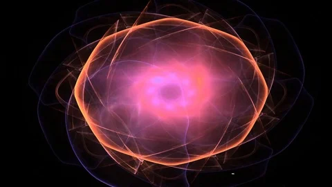 Fractal radial pattern on the subject of science, technology and design Stock Footage 73183411