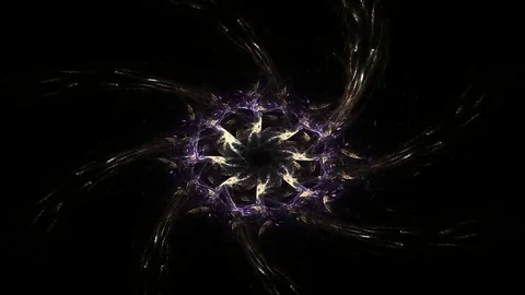 Fractal radial pattern on the subject of science, technology and design Stock Footage 73183498