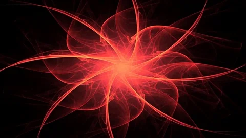 Fractal radial pattern on the subject of science, technology and design Stock Footage 73183676