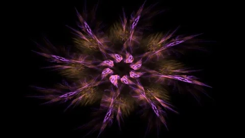 Fractal radial pattern on the subject of science, technology and design Stock Footage 73183684