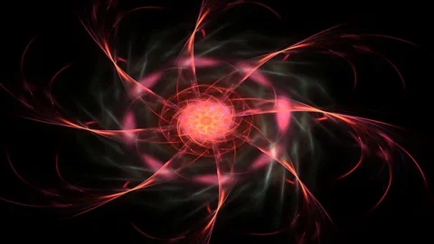 Fractal radial pattern on the subject of science, technology and design Stock Footage 73183696