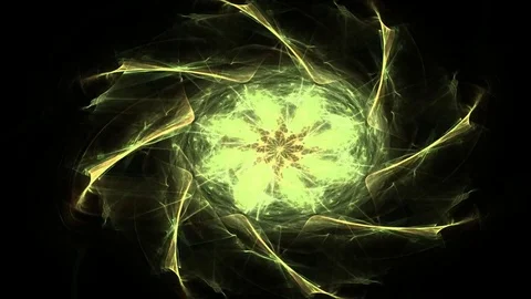 Fractal radial pattern on the subject of science, technology and design Stock Footage 73183712