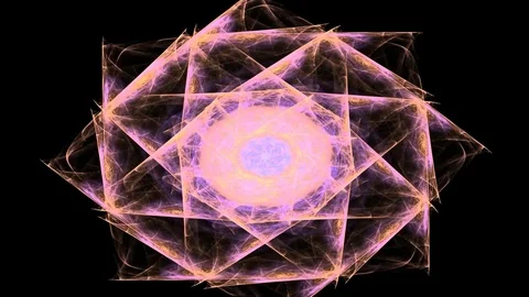 Fractal radial pattern on the subject of science, technology and design Stock Footage 73183724