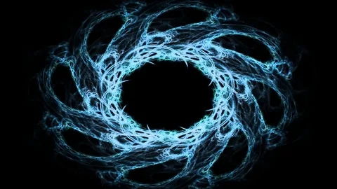 Fractal radial pattern on the subject of science, technology and design Stock Footage 73183733