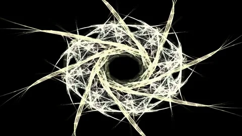 Fractal radial pattern on the subject of science, technology and design Stock Footage 73183776