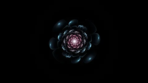 Fractal radial pattern on the subject of science, technology and design Video stock 73865099