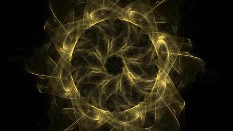 Fractal radial pattern on the subject of science, technology and design Stock Footage 80436648