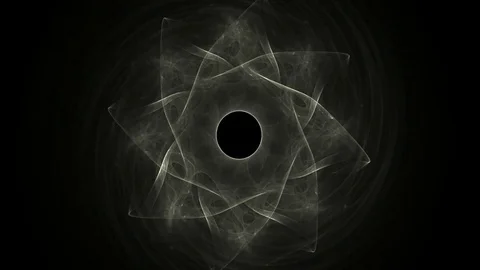 Fractal radial pattern on the subject of science, technology and design Stock Footage 81015664