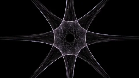Fractal radial pattern on the subject of science, technology and design Stock Footage 81016474