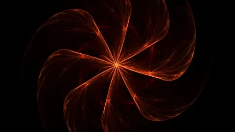 Fractal radial pattern on the subject of science, technology and design Stock Footage 81347553
