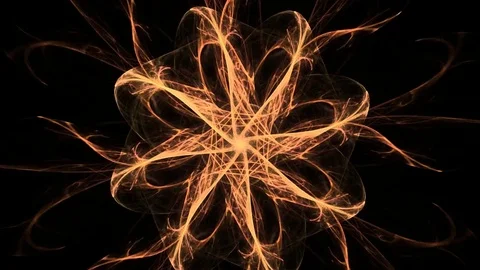 Fractal radial pattern on the subject of science, technology and design Stock Footage 81347769