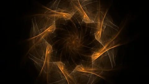 Fractal radial pattern on the subject of science, technology and design Stock Footage 81348408