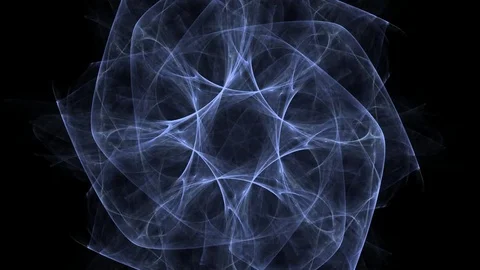 Fractal radial pattern on the subject of science, technology and design Stock Footage 81348671