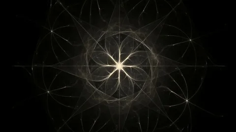 Fractal radial pattern on the subject of science, technology and design Stock Footage 81784729