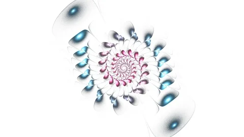 Fractal radial pattern on the subject of science, technology and design Stock Footage 95594712