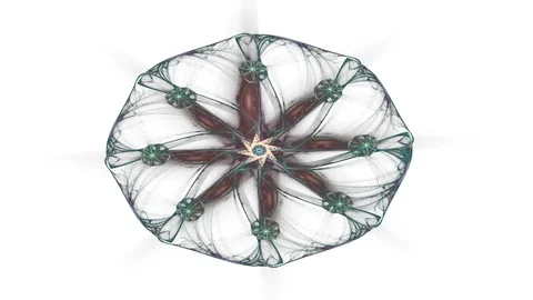 Fractal radial pattern on the subject of science, technology and design Stock Footage 95771279