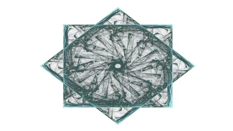 Fractal radial pattern on the subject of science, technology and design Stock Footage 95776551