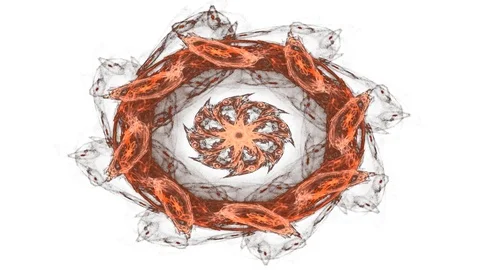 Fractal radial pattern on the subject of science, technology and design Stock Footage 95776743