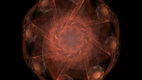 Fractal radial pattern on the subject of science, technology and design Stock Footage 116197452