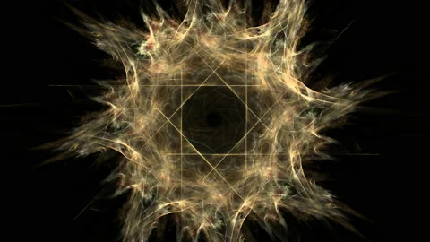 Fractal radial pattern on the subject of science, technology and design Stock Footage 152557394