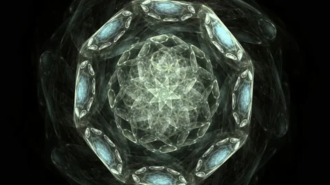 Fractal radial pattern on the subject of science, technology and design Stock Footage 152557918