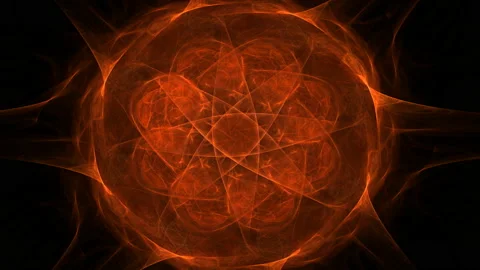 Fractal radial pattern on the subject of science, technology and design Stock Footage 152896998