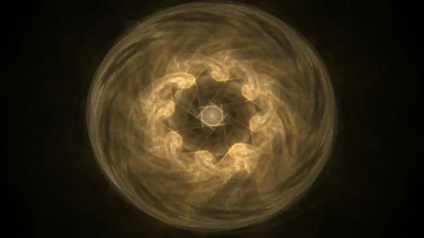 Fractal radial pattern on the subject of science, technology and design Stock Footage 153037326