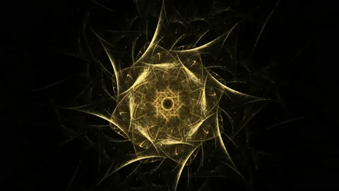 Fractal radial pattern on the subject of science, technology and design Stock Footage 153276790