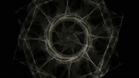 Fractal radial pattern on the subject of science, technology and design Stock Footage 153277966