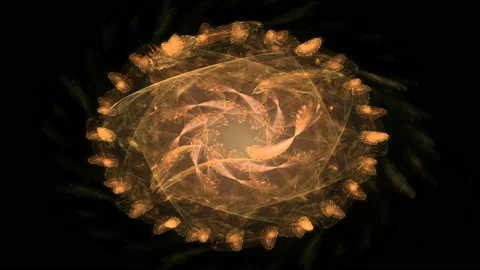 Fractal radial pattern on the subject of science, technology and design Stock Footage 153692439