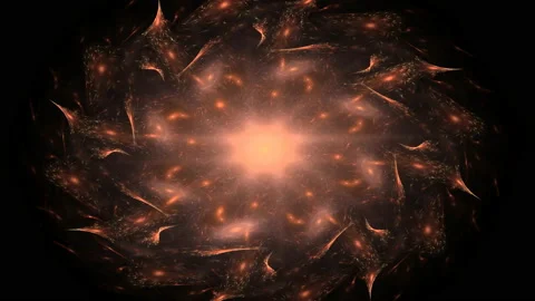 Fractal radial pattern on the subject of science, technology and design Видео 153692892