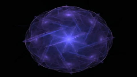 Fractal radial pattern on the subject of science, technology and design Video stock 153693107