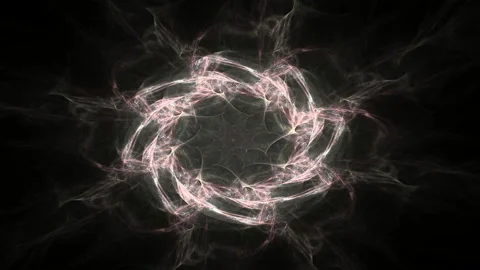Fractal radial pattern on the subject of science, technology and design Video stock 153996056
