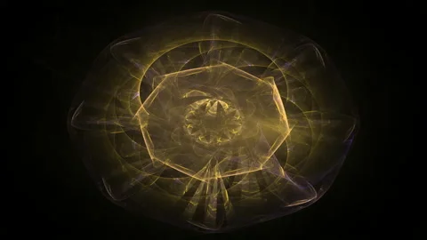 Fractal radial pattern on the subject of science, technology and design Stock Footage 156261454