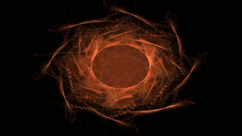 Fractal radial pattern on the subject of science, technology and design Video stock 156631042