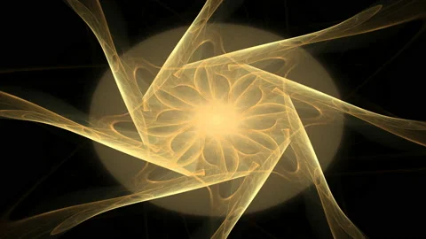 Fractal radial pattern on the subject of science, technology and design Stock Footage 201112708