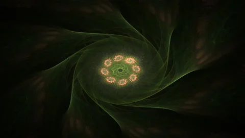 Fractal radial pattern on the subject of science, technology and design Stock Footage 201425053