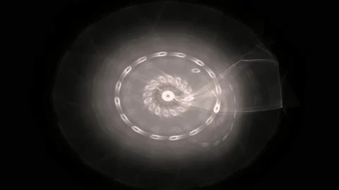Fractal radial pattern on the subject of science, technology and design Stock Footage 220678194